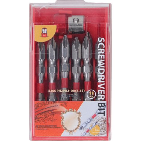 Porte-embouts magnétique croisé en acier allié antirouille résistant à l'usure jeu de 1/4in pour visseuse électrique industrielle 65mm / 2,56in (1/5)