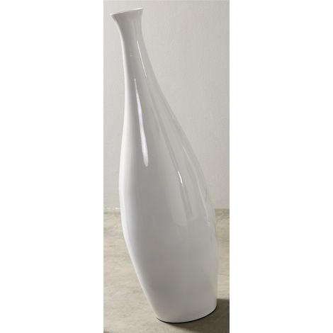 Vase laqué blanc 110 cm. 33Dx110cm (1/3)
