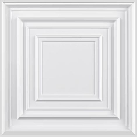 Conjunto de 33 paneles para techo y pared, panel de techo de PVC de 30x30 cm, panel de pared 3D, apto para baños y cocinas (blanco) (1/5)