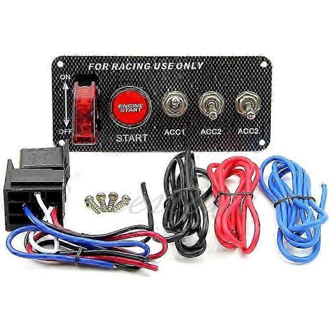 Rennwagen 12V Zündschalterfeld Motorstart-Druckknopf LED-Umschalter (1/5)