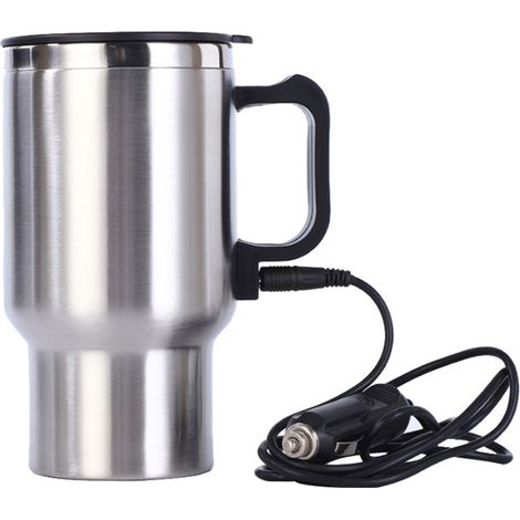 450 ml Auto-Thermobecher 12V Auto-Kochbecher, Edelstahl, elektrischer Heizbecher Auto-Heizbecher (1/3)