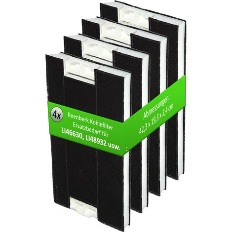 Super Sparset 4 Stück Ersatz-Kohlefilter für Siemens LZ45501 , LZ45500 für LI46630 , LI48932