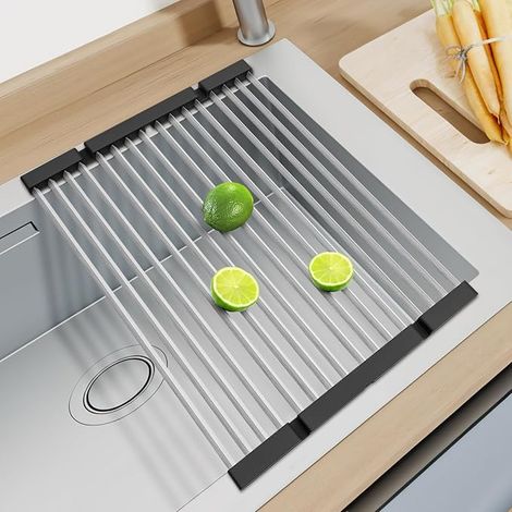 Foldable and Removable Dish Drainer Over the Sink 304 Stainless Steel (1/5)