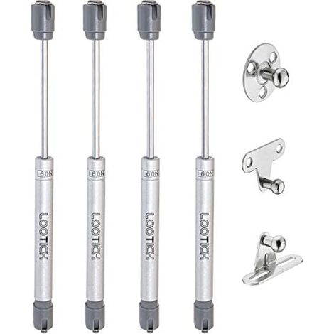 60N Hydraulique Ressort Piston Vérin à Gaz Amortisseurs pour Porte Armoire Meuble de Cuisine Abattant Pneumatique Soutien Charnière Ouverture Douce Paquet de 4 (1/5)