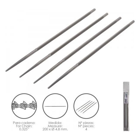 LIME PER CATENA MOTOSEGA 200X4,8 0,325" SET 3PZ - PAPILLON