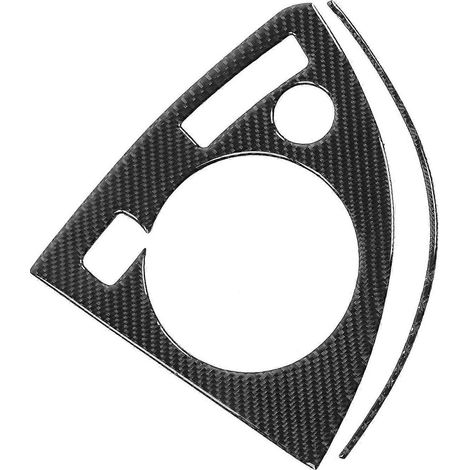 2 autocollants pour entourage de levier de vitesse, garniture de levier de vitesse en fibre de carbone, compatibles avec Prius 2012–2015, conduite à gauche