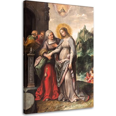 Cadre déco RELIGIEUSE La Visitation de sainte Élisabeth 40x60 (1/5)