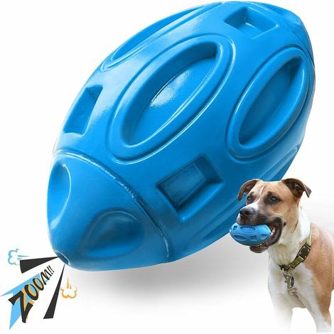 Squeaky Chew Toy for Aggressive Dogs Rubber Chew Ball with Squeak Sound. Strong and durable for medium and large breed dogs.… (1/5)