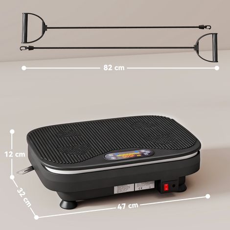 Plateforme vibrante fitness Bluetooth, télécommande incluse, 99 vitesses réglables, acier et plastique noir, appareil d'entraînement à domicile (1/5)
