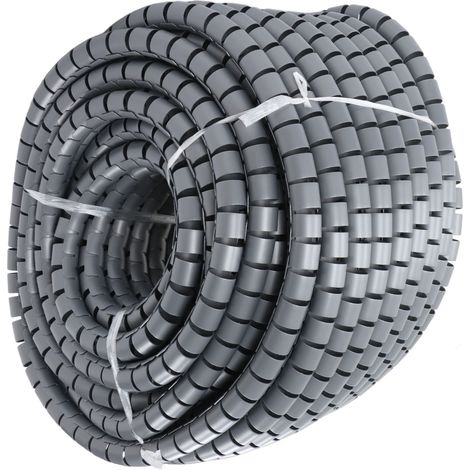 Gaine spiralée en PE pour câbles, protection flexible pour enroulement de fils électriques, diamètre 28 mm / 1,1 po, longueur 40 m / 131,23 pi (1/5)