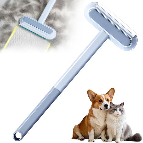 Brosse 4 en 1 pour enlever les poils de chat et de chien, outil de toilettage multifonctionnel avec manche long extensible, outil lavable pour enlever les poils d'animaux, convient aux meubles, canapé (1/4)