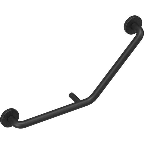 COSMIC Grab rail 49cm, Elbow shape, Matt Black up to 150kg, ARCHITECT Collection