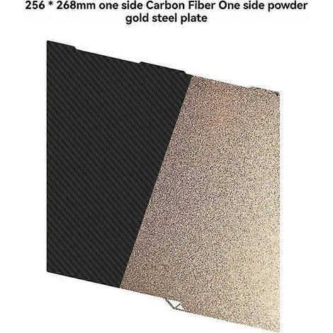 Accessoires pour plaque d'acier imprimée sur lit chauffant, 256 x 268 mm, en fibre de carbone d'un côté et en PEI de l'autre, pour Kobr3( ) (1/5)