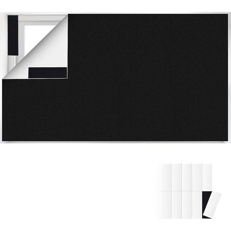 Protection Solaire Tissu d'occultation 150 X 300 cm Store d'occultation sans percer Fenêtres de Toit Obscurcissement Protection Solaire pour Occultation à 100% avec 30 Bandes adhésives (1/5)
