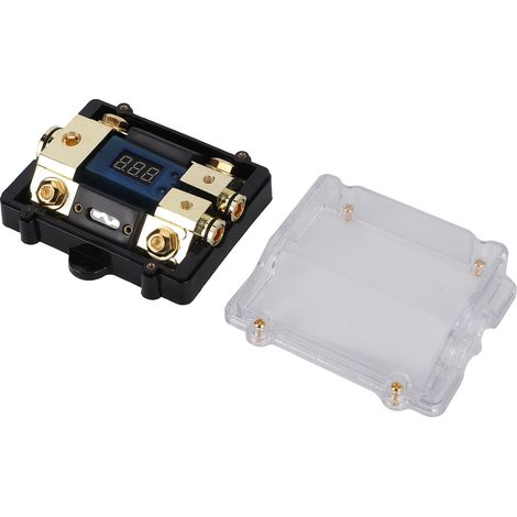 Porte-fusibles 100A 1 entrée 2 sorties avec écran digital de tension LED pour voiture, yacht, système audio (1/5)