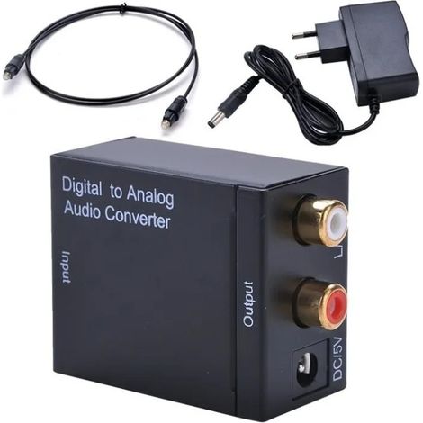 Convertisseur audio numérique-analogique, coaxial optique RCA UE, 32-96 kHz (1/4)
