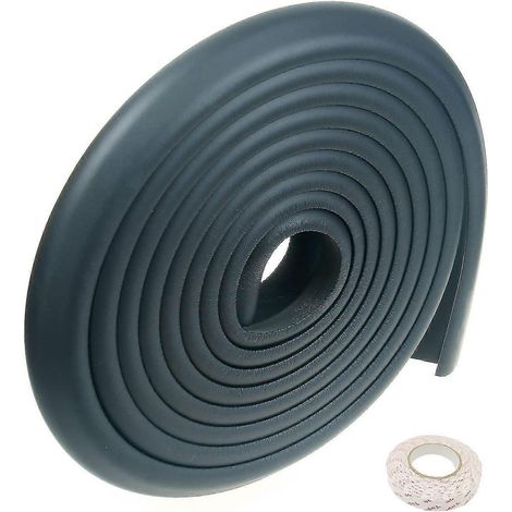 Rouleau de mousse au mètre, protège-bord de table en forme de L, ultra-doux, protection de bord en mousse absorbant les chocs, protection de sécurité pour bébés et enfants, protège-bord, noir, Tk (1/5)