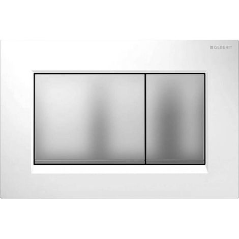 Geberit placca di comando Sigma 30 doppio tasto bianco/cromo satinato