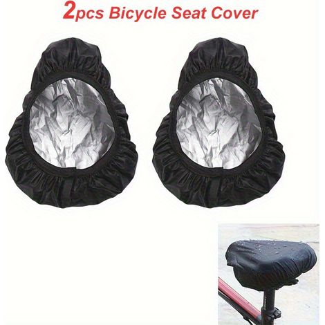 2 housses de selle noires pour vélo - Housses de protection durables pour vélos de route et VTT, convient aux hommes et aux femmes, profil profilé (1/5)