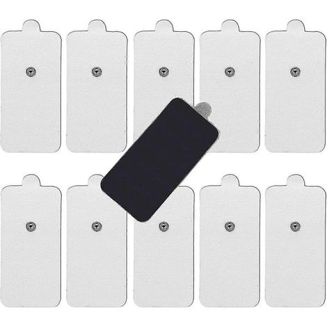 10 électrodes de rechange de grande taille pour appareils TENS (électrostimulation transcutanée). (1/5)