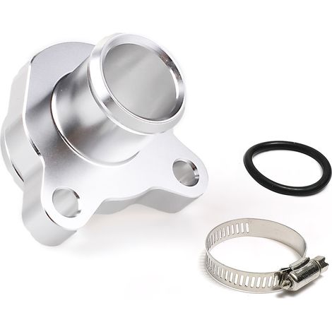 Car water hose fitting with clamp for BMW 335i 11537541992 - Silver (1/4)