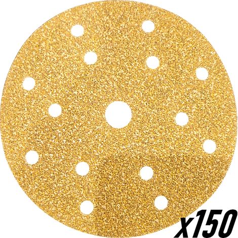 Boite de 50 - Disques abrasifs ponçage ABRAPRO D150, 15 trous bois, peinture et vernis - PACK de 3 Épaisseur du grain: P 800 (matage fin, pré-polissage) (1/5)