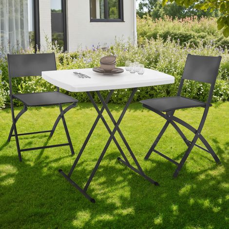 Mesa plegable de altura regulable en 3 posiciones para exterior, interior y camping