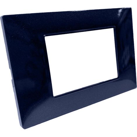 Placchetta per interruttore in metallo a 3 blue navy cassetta 503 compatibile con vimar plana supporto cover (1/2)