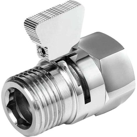 Robinet d'arrêt de douche, robinet d'arrêt de pommeau de douche avec interrupteur, robinet de pommeau de douche, convient aux pommeaux de douche, douchettes et bras de douche.