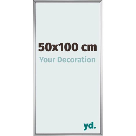 yd. - Cadre photo 50x100 - Argent Brillant - Plastique - Annecy