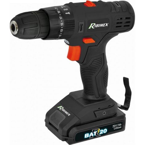 Trapano avvitatore nero 20v - PRBAT20/P - Ribimex