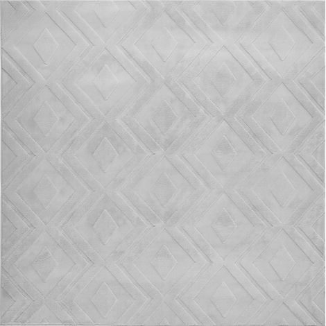 Tapis de Salon Moderne en Tissu Jacquard 160 x 160 cm Forme Carrée Poils Courts Gris Kevirel (1/5)