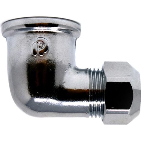 Raccordo Curvo Femmina a Tenuta Ptfe per Tubo Rame Cromato 6900 68041 212