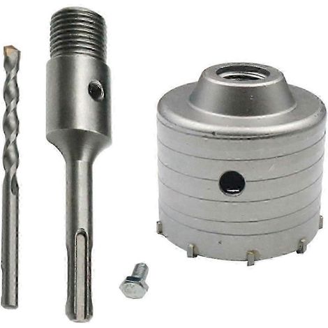 Set de scies cloches pour mur en béton 60 mm SDS Plus - 5 pièces à queue ronde (1/3)