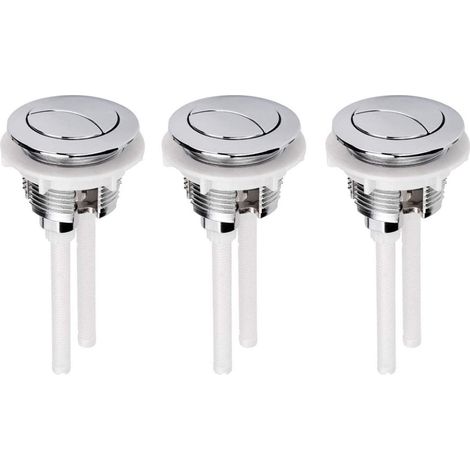 Toilette mit zwei Spülknöpfen, runder Spülknopf, geeignet für die Reparatur des Toilettenspülkastens im Badezimmer, 3-teiliges Set. (1/5)
