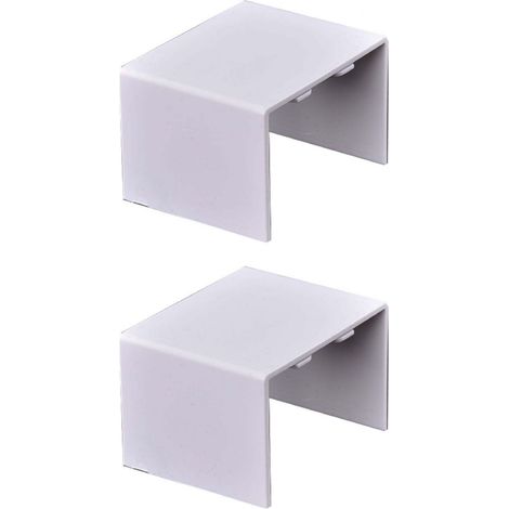 2 Pezzi Connettore Lineare Per Canaline Passacavi 60X40mm, Colore Bianco