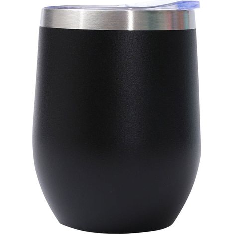 Tasse Isolée En Acier Inoxydable - 12 Oz - Double Paroi À Vide - Forme En U - Pour Café Vin Cocktail Bière - 1 Pièce (1/5)