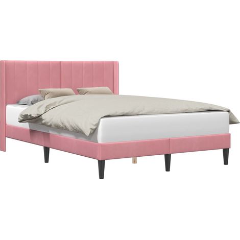 Maison Exclusive - Struttura del letto con testiera Rosa 140 x 200 cm Velluto