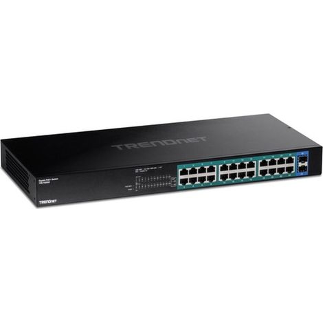 "TRENDnet TPE-TG262 Commutateur PoE+ Gigabit 26 Ports, 24 Ports PoE+ 30 W, 2 emplacements SFP Gigabit, Budget PoE" (1/2)