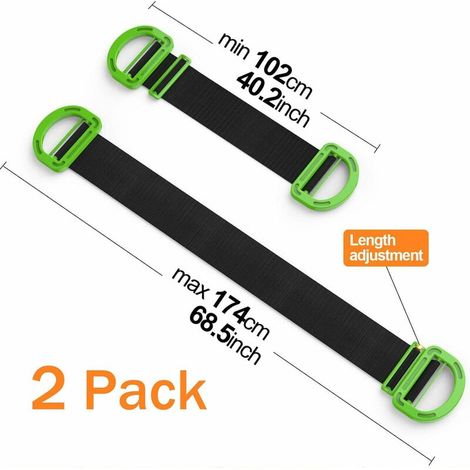 VURAHOME - Sangles de levage réglables – Lot de 2 sangles de déménagement pour meubles, boîtes, matelas, matériaux de construction et lourds, supporte jusqu'à 272,2 kg