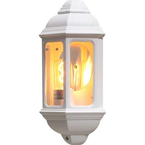 Konstsmide 7011-250 Cagliari Lampada da parete 18x10x36 cm (BxPxH), 1 x 100 W, IP43, Colore Bianco opaco (1/3)
