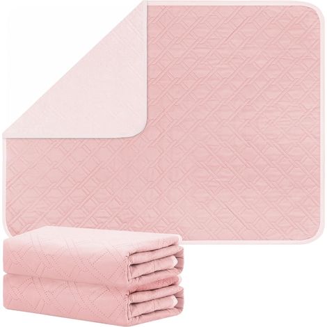 Alèses De Lit Réutilisables, 2PCS 7090CM Alèse Lavable Adulte, Alèse Protège Matelas Imperméable, Lavable Etanche Lit Pad, Incontinence Matelas Respirant, Absorb pour Bébé Enfants Adultes (1/5)