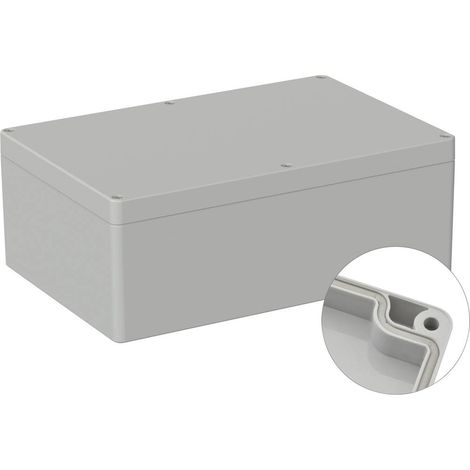TRU COMPONENTS TC-9065544 Alloggiamento outdoor Policarbonato Grigio (RAL 7035) 1 pz. (1/2)