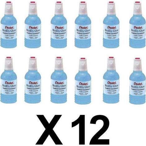 Pentel Roll'n Glue flacon de colle liquide 55 ml ER501 - sans odeur pour papier & carton