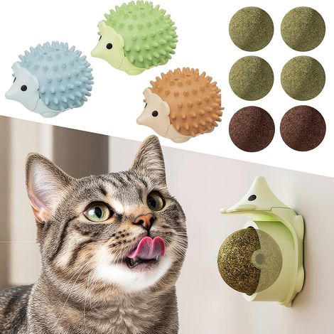 Jouet Chat à l’Herbe à Chat, 6 Boules de Cataire, 3 Coques (1/5)
