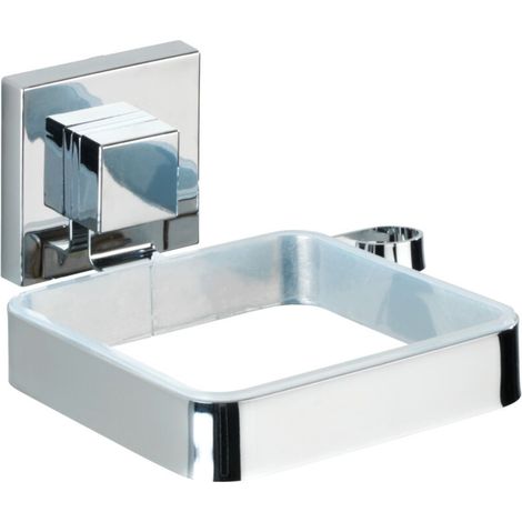 Porte-sèche-cheveux mural Quadro – Acier inoxydable brillant – Système Vacuum-Loc® sans perçage – Capacité de charge 33 kg (1/5)