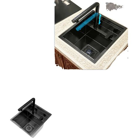 Fregadero de cocina, acero inoxidable, un solo seno, Set-3239CM-NQ (1/2)