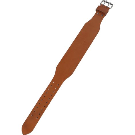 Ceinture d'haltérophilie en cuir simple couche, double boucle, soutien lombaire, pour homme et femme, entraînement de force, taille L (1/5)
