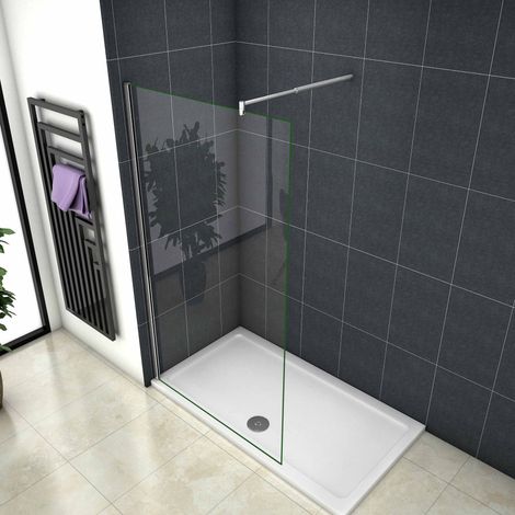 60x200cm+70-120cm Stabilisator 10mm Nano Sicherheitsglas Walk in Duschwand Duschabtrennung Höhe 200cm (1/5)