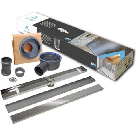 LP Duo Linear Sump Kit with Thermosealed Sheet and Reversible Stainless Steel/Revestible Reversible Grating - Various Sizes (Kit Taille: 50 cm